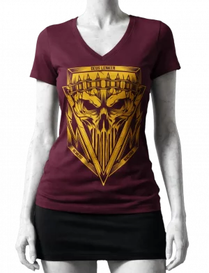 T-shirt femme Nemesis Machina bordeaux