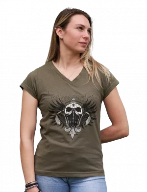 T-shirt femme Twinvictus khaki